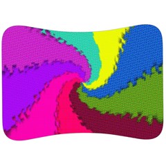 Art Abstract Pattern Color Velour Seat Head Rest Cushion by Nexatart