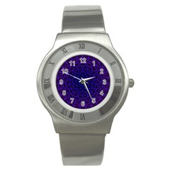 Background Lines Pattern Line Art Stainless Steel Watch by Nexatart