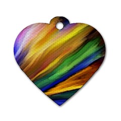 Graffiti Painting Pattern Abstract Dog Tag Heart (one Side) by Nexatart