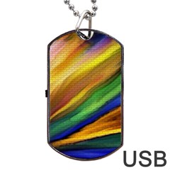 Graffiti Painting Pattern Abstract Dog Tag Usb Flash (two Sides) by Nexatart