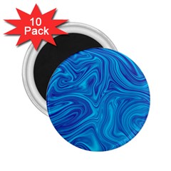 Blue Abstract Pattern Art Shape 2 25  Magnets (10 Pack)  by Nexatart