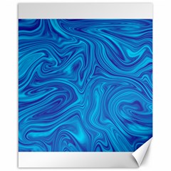 Blue Abstract Pattern Art Shape Canvas 16  X 20  by Nexatart