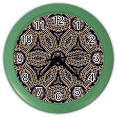 Pattern Decoration Abstract Color Wall Clock by Nexatart