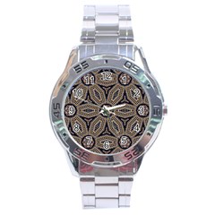 Pattern Decoration Abstract Stainless Steel Analogue Watch by Nexatart