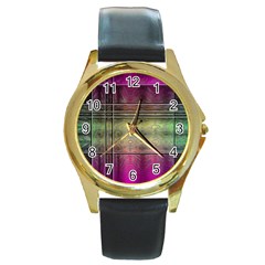 Abstract Desktop Pattern Wallpaper Round Gold Metal Watch by Nexatart