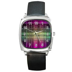 Abstract Desktop Pattern Wallpaper Square Metal Watch by Nexatart