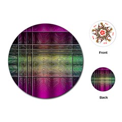 Abstract Desktop Pattern Wallpaper Playing Cards (round) by Nexatart