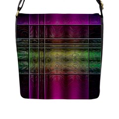 Abstract Desktop Pattern Wallpaper Flap Closure Messenger Bag (l) by Nexatart