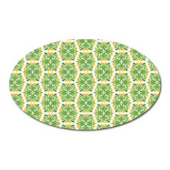 Pattern Abstract Decoration Flower Oval Magnet by Nexatart