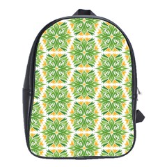 Pattern Abstract Decoration Flower School Bag (large) by Nexatart