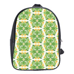 Pattern Abstract Decoration Flower School Bag (xl) by Nexatart