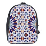 Morocco Essaouira Tile Pattern School Bag (XL) Front