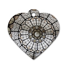 Pattern Abstract Structure Art Dog Tag Heart (one Side) by Nexatart