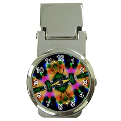 Butterfly Color Pop Art Money Clip Watches by Nexatart