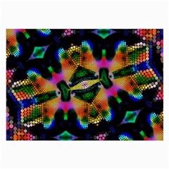 Butterfly Color Pop Art Large Glasses Cloth (2-side) by Nexatart