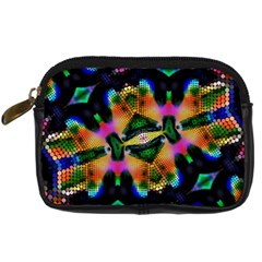 Butterfly Color Pop Art Digital Camera Leather Case by Nexatart