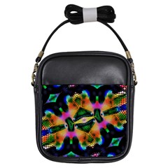 Butterfly Color Pop Art Girls Sling Bag by Nexatart