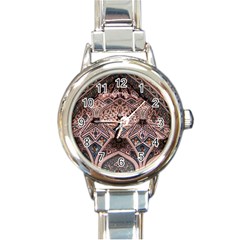 Pattern Decoration Art Architecture Round Italian Charm Watch by Nexatart