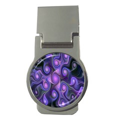 Abstract Pattern Fractal Wallpaper Money Clips (round)  by Nexatart