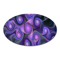 Abstract Pattern Fractal Wallpaper Oval Magnet by Nexatart