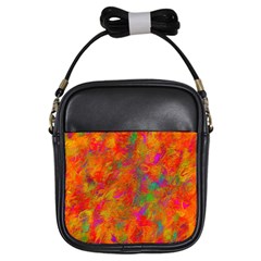 Abstract Pattern Art Canvas Girls Sling Bag by Nexatart