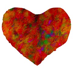 Abstract Pattern Art Canvas Large 19  Premium Flano Heart Shape Cushions by Nexatart