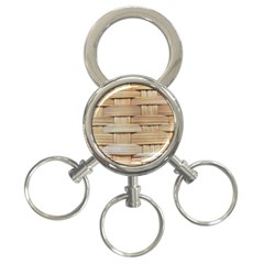 Wicker Model Texture Craft Braided 3-ring Key Chains by Nexatart