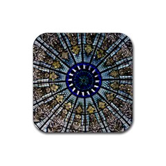 Pattern Art Form Architecture Rubber Coaster (square)  by Nexatart