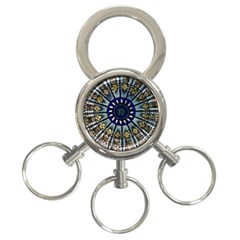 Pattern Art Form Architecture 3-ring Key Chains