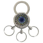 Pattern Art Form Architecture 3-Ring Key Chains Front