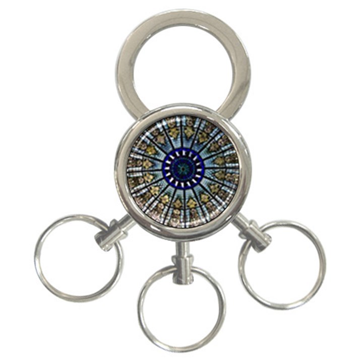 Pattern Art Form Architecture 3-Ring Key Chains