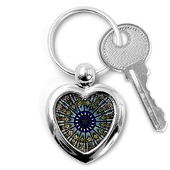 Pattern Art Form Architecture Key Chains (heart)  by Nexatart