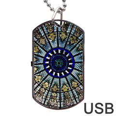 Pattern Art Form Architecture Dog Tag Usb Flash (one Side) by Nexatart