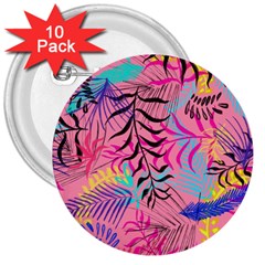 Illustration Reason Leaves Design 3  Buttons (10 Pack)  by Nexatart