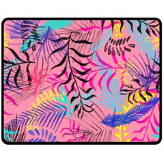 Illustration Reason Leaves Design Fleece Blanket (medium)  by Nexatart