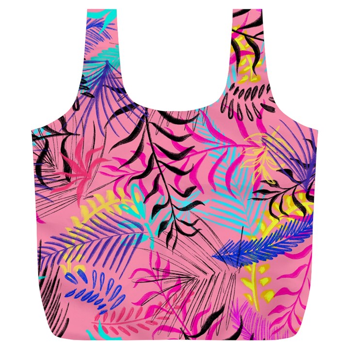 Illustration Reason Leaves Design Full Print Recycle Bag (XL)