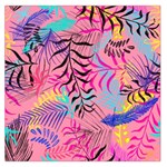 Illustration Reason Leaves Design Large Satin Scarf (Square) Front