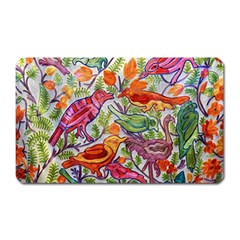 Art Flower Pattern Background Magnet (rectangular) by Nexatart