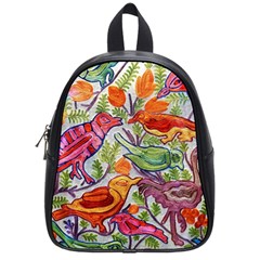 Art Flower Pattern Background School Bag (small) by Nexatart