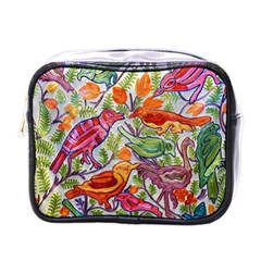 Art Flower Pattern Background Mini Toiletries Bag (one Side) by Nexatart