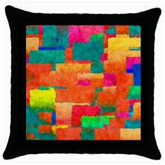 Pattern Texture Background Color Throw Pillow Case (black) by Nexatart