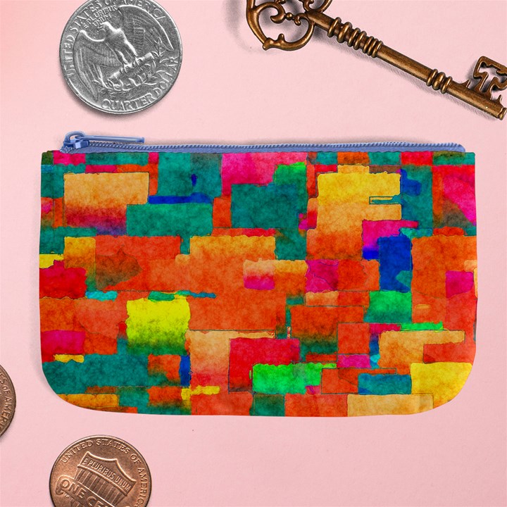 Pattern Texture Background Color Large Coin Purse