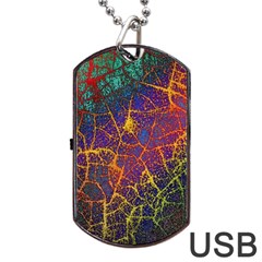 Background Desktop Pattern Abstract Dog Tag Usb Flash (one Side) by Nexatart