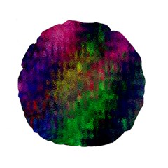 Background Abstract Art Color Standard 15  Premium Flano Round Cushions by Nexatart