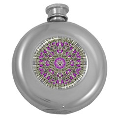 Love On The Sea Of Love In Peace Round Hip Flask (5 Oz) by pepitasart