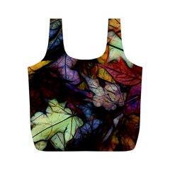 Fall Leaves Abstract Full Print Recycle Bag (m) by bloomingvinedesign