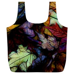 Fall Leaves Abstract Full Print Recycle Bag (xl) by bloomingvinedesign