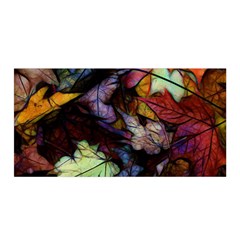 Fall Leaves Abstract Satin Wrap by bloomingvinedesign