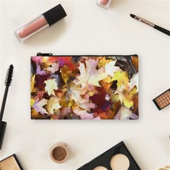 Fall Leaves Bright Cosmetic Bag (small) by bloomingvinedesign