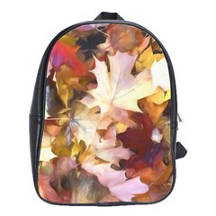 Fall Leaves Bright School Bag (large) by bloomingvinedesign